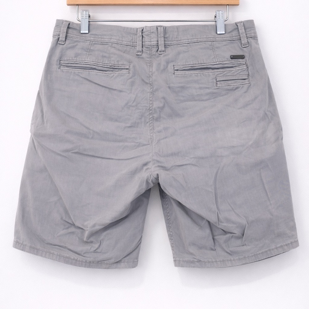Rodd & Gunn Custom Fit Shorts 32 Gray Stretch Cotton Chino Casual Tailored - Picture 2 of 8